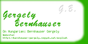 gergely bernhauser business card